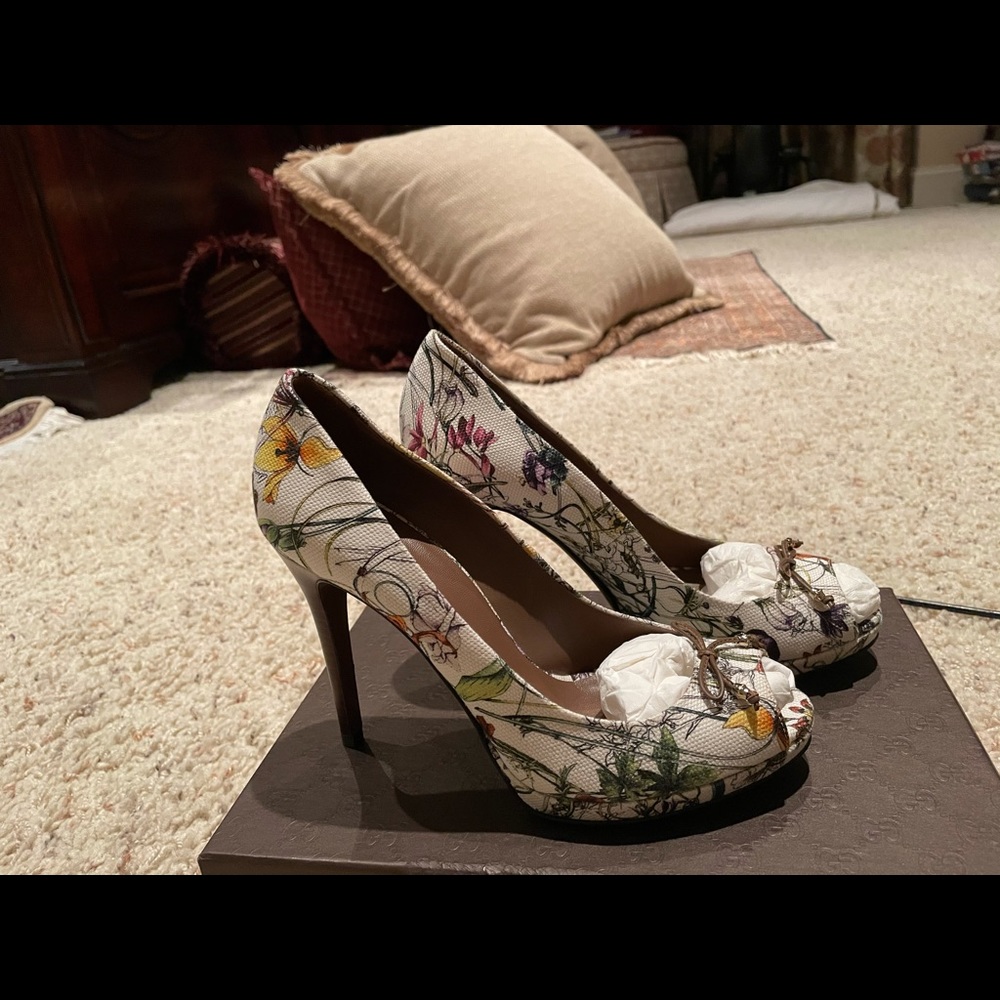 Gucci canvas floral m. In small/n char - Picture 2 of 11